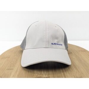 Oakley New Era 39THIRTY Men Gray Mesh Back Stretch Fit Hat Medium-Large‎